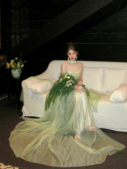 Trägerloses silbernes Vintage-Abendkleid, A-Linie, Geburtstagskleid J9370