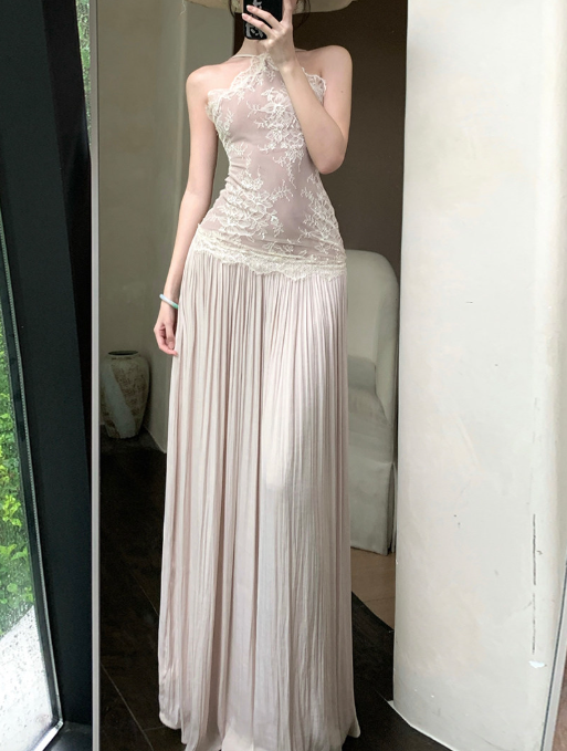 Halter Backless A Line Prom Dress Formal Party Dress Evening Dress  J9562