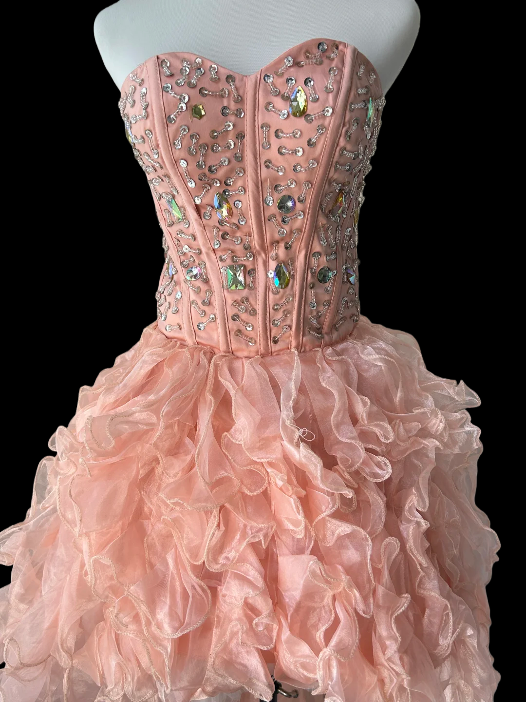 Robe de bal bustier violette en satin avec appliques, robe de soirée formelle J9413