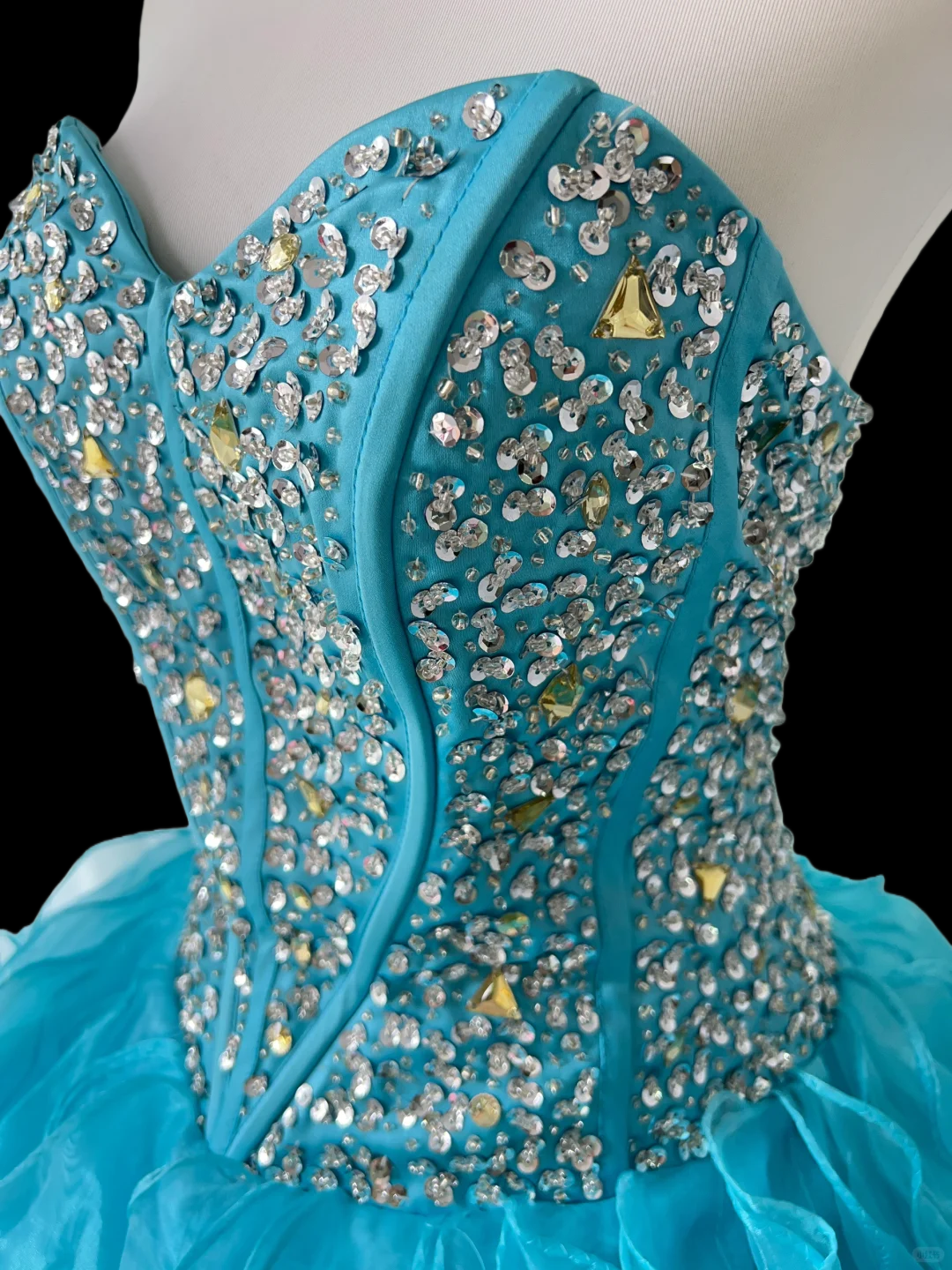 Sweetheart Ball Gown Blue Prom Dress Sweet 16 Birthday Dress  J9582