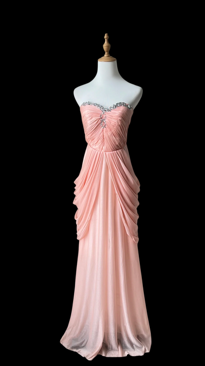 Robe de bal bustier violette en satin avec appliques, robe de soirée formelle J9413