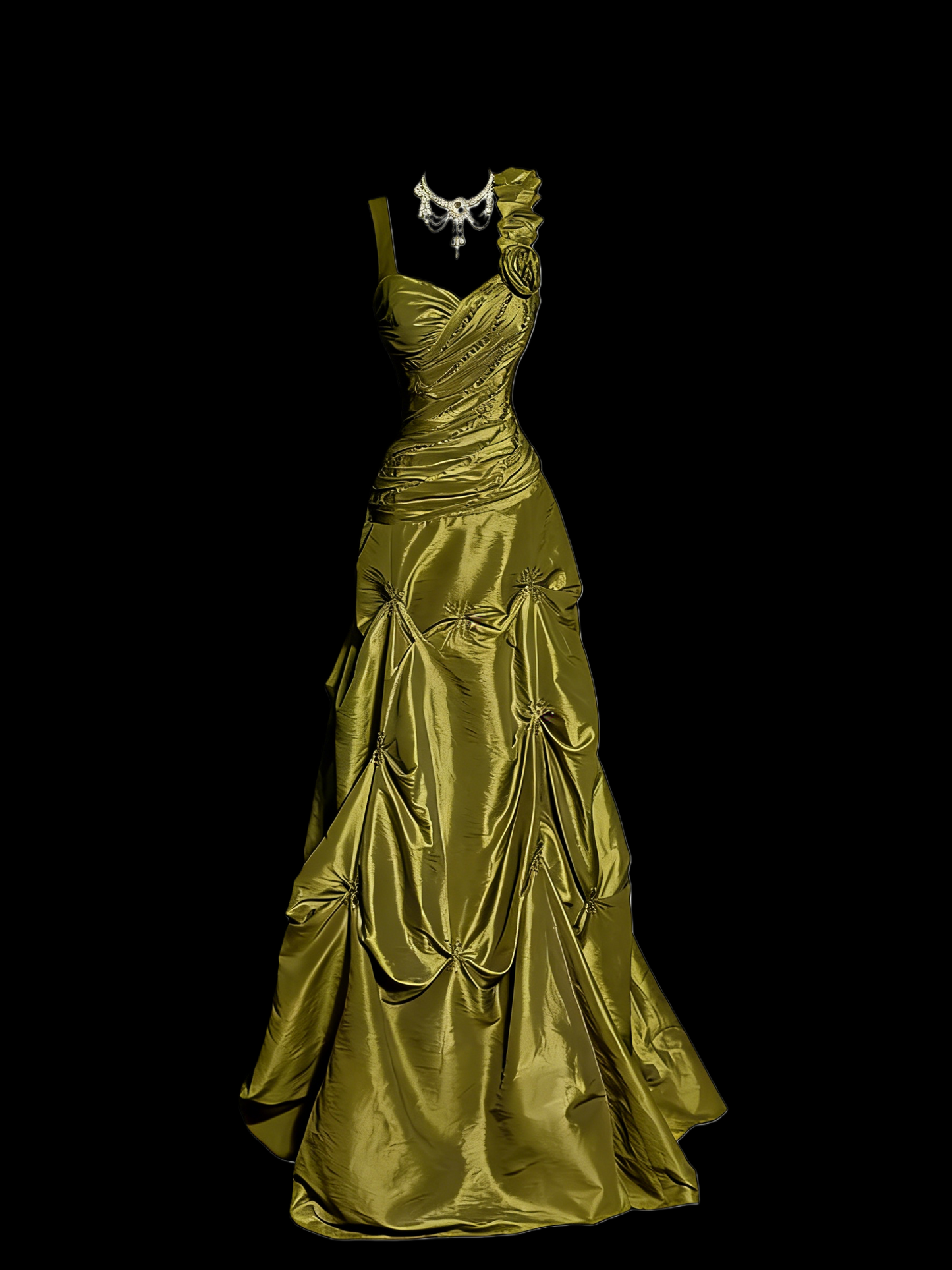 One Shoulder Lilac Prom Dress A Line Taffeta Formal Dress   J9593