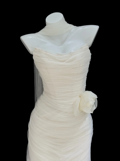 Strapless Wedding Dress Elegant Formal Evening Dress J9625