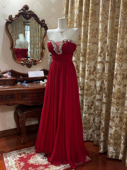 Trägerloses silbernes Vintage-Abendkleid, A-Linie, Geburtstagskleid J9370