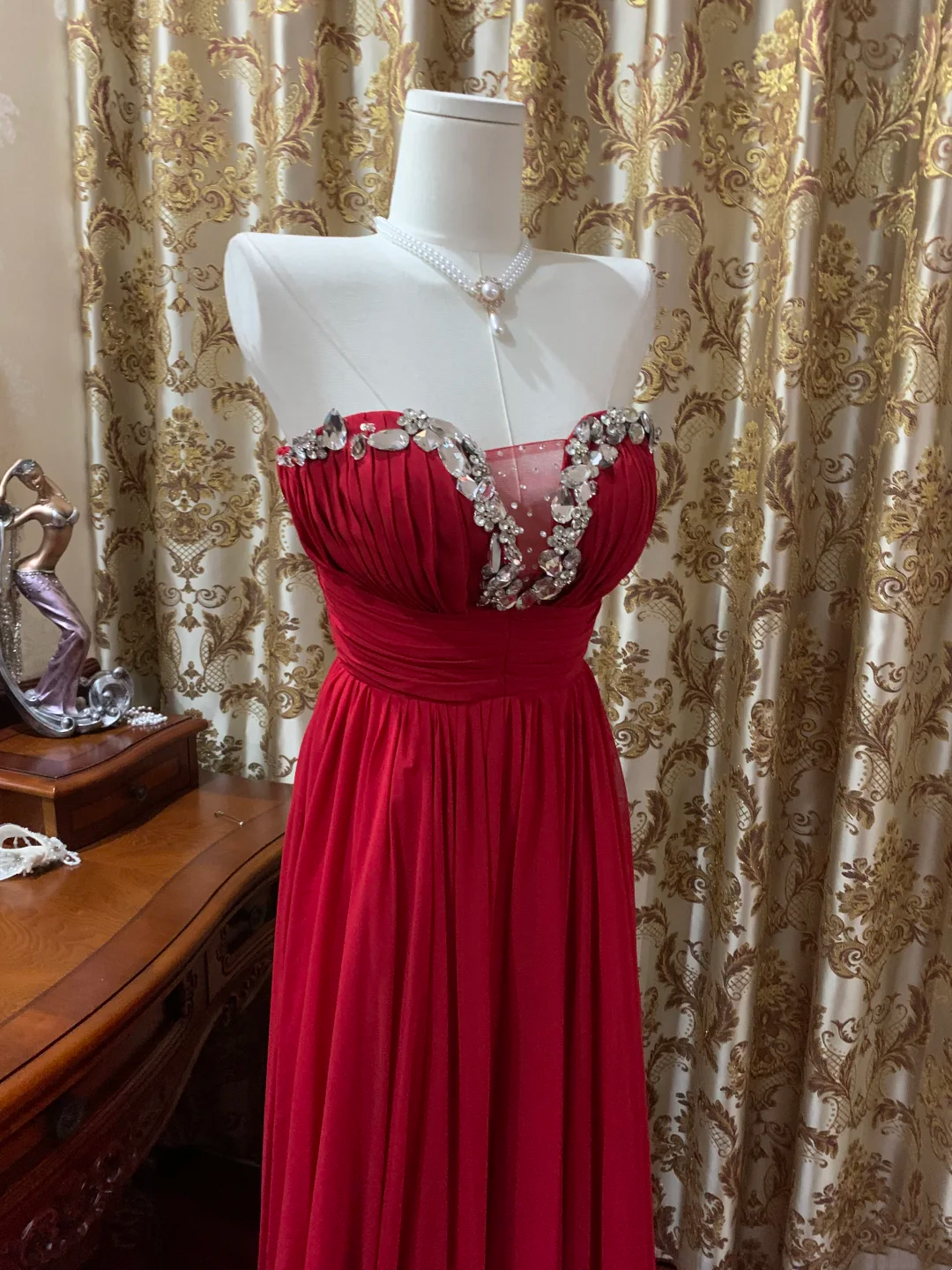 Trägerloses silbernes Vintage-Abendkleid, A-Linie, Geburtstagskleid J9370