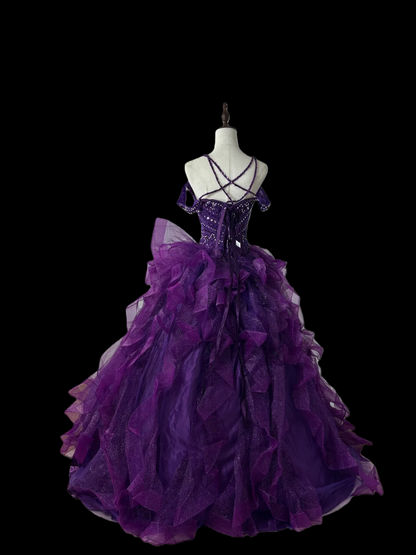 Trägerloses silbernes Vintage-Abendkleid, A-Linie, Geburtstagskleid J9370