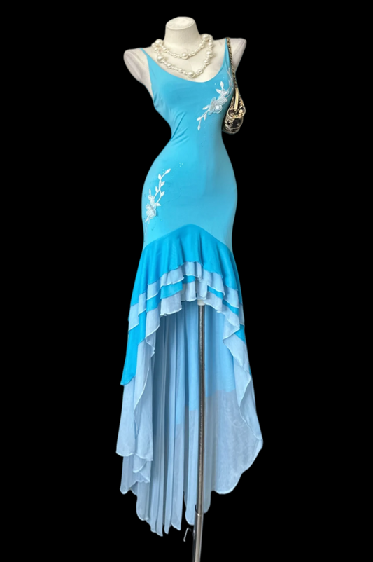 Trägerloses silbernes Vintage-Abendkleid, A-Linie, Geburtstagskleid J9370