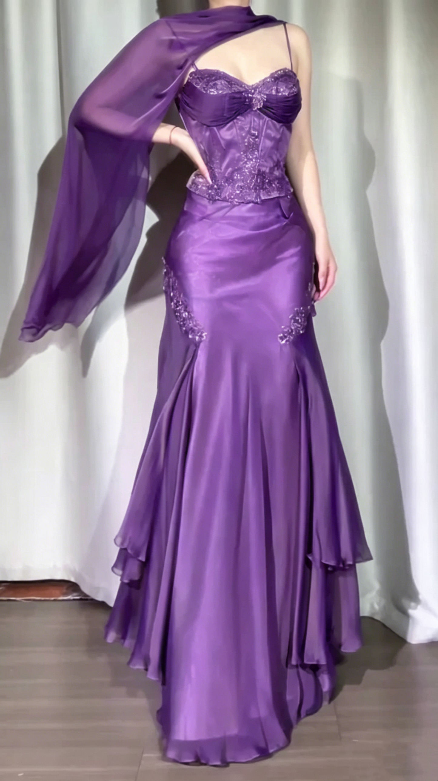 Vintage Olive Green Prom Dresses With Appliques Evening Party Dress  J9657