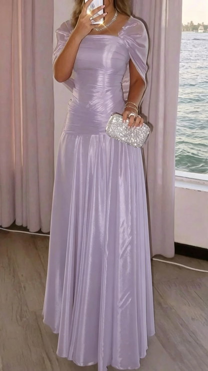 A Line Pink Organza Prom Dress Formal Wedding Guest Dress  J9960