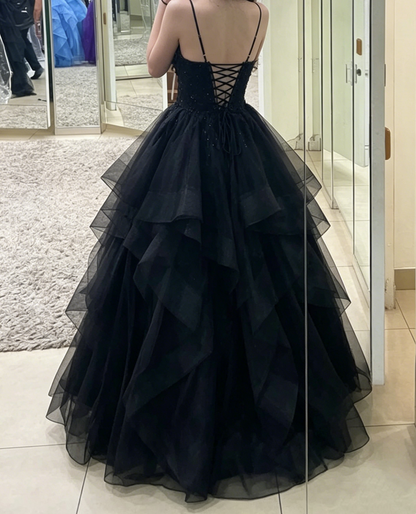 Robe de bal bustier violette en satin avec appliques, robe de soirée formelle J9413