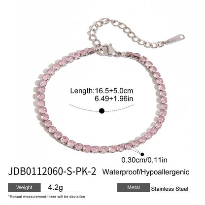 Bracelet étoile en acier inoxydable et strass G34