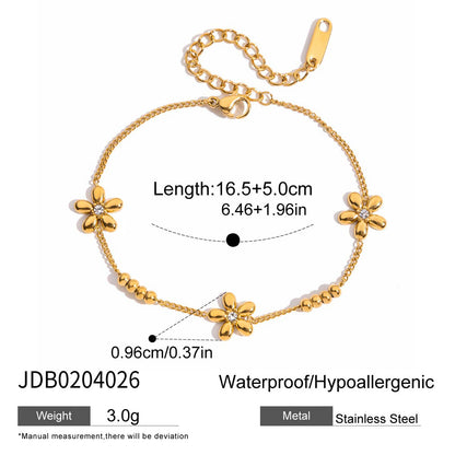 Bow Star Design Gold Stainless Steel Bracelet G33