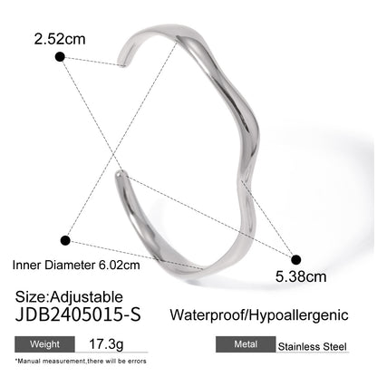 Stainless Steel Irregular Spherical Open Bracelet G32