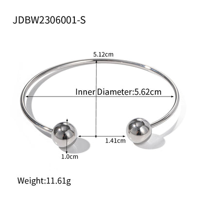 Stainless Steel Irregular Spherical Open Bracelet G32