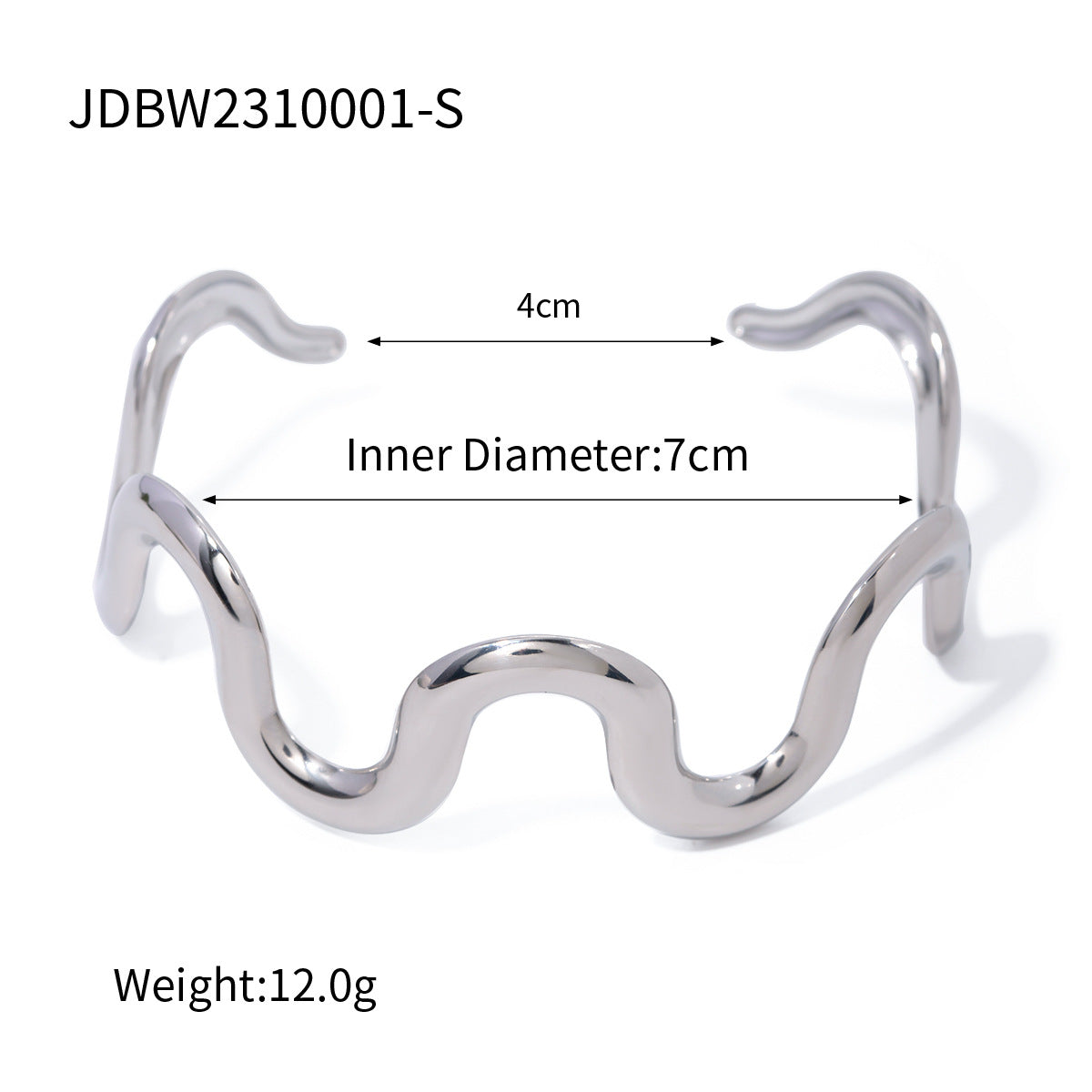 Stainless Steel Irregular Spherical Open Bracelet G32