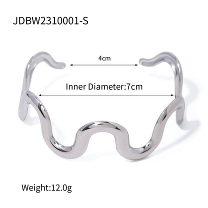 Stainless Steel Irregular Spherical Open Bracelet G32