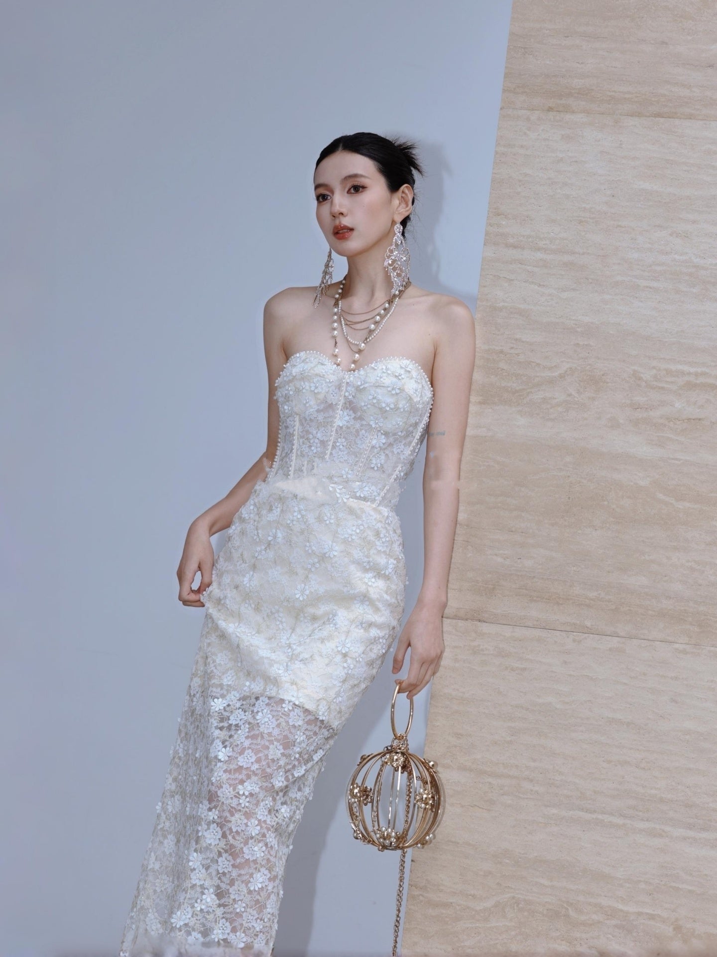 Sexy Pailletten Ballkleid Gold Elegantes Meerjungfrau Bodycon Kleid L81