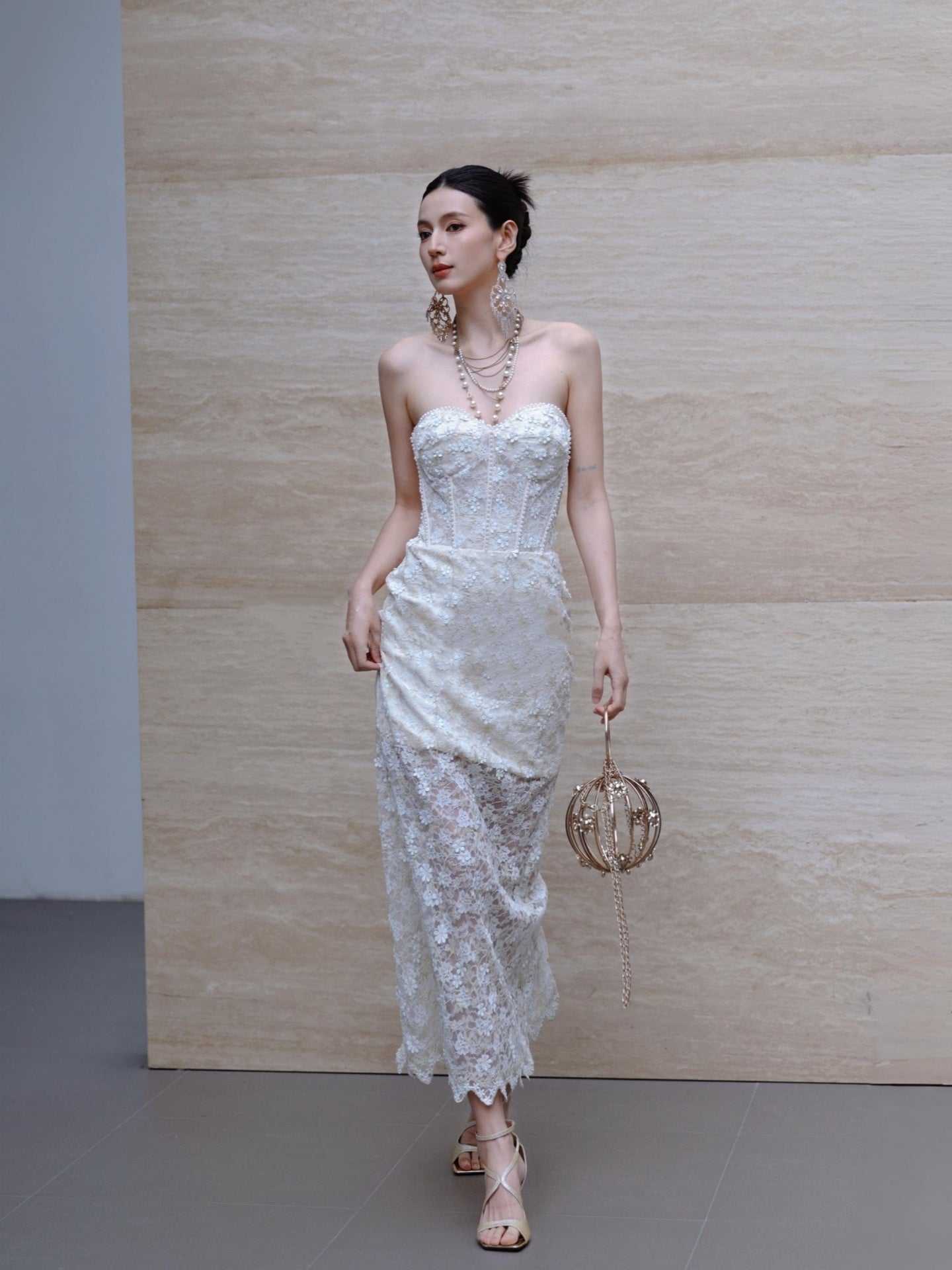 Sexy Pailletten Ballkleid Gold Elegantes Meerjungfrau Bodycon Kleid L81