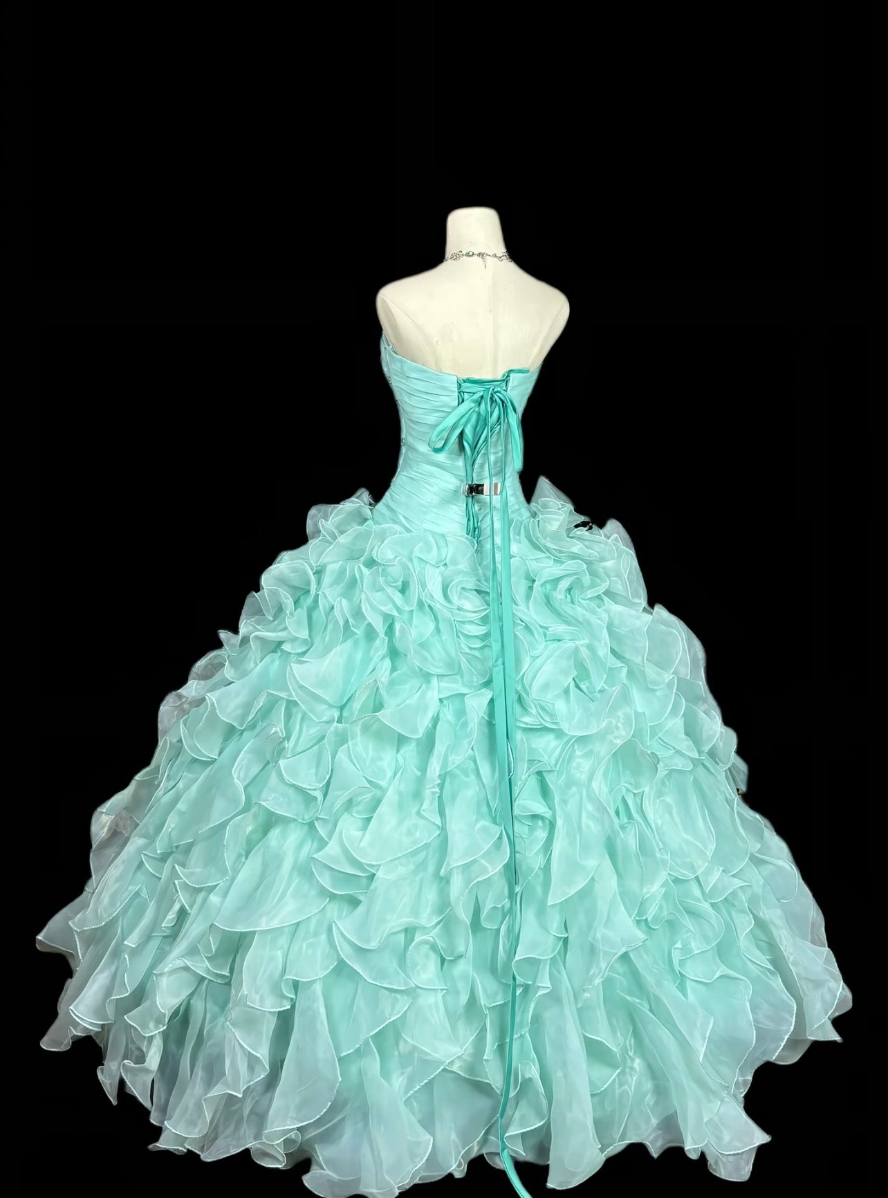 Mint Green Ball Gown Quinceanera Dress Ruffled Sweet 16 Birthday Dress  J10251