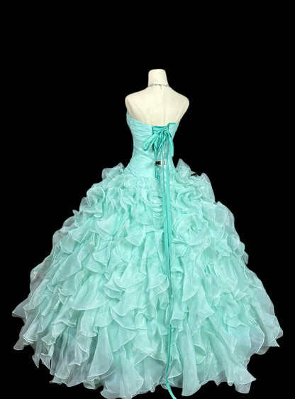 Mint Green Ball Gown Quinceanera Dress Ruffled Sweet 16 Birthday Dress  J10251