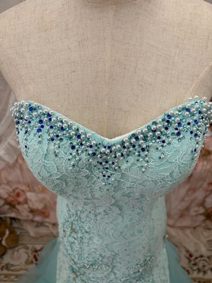 Robe de bal bustier violette en satin avec appliques, robe de soirée formelle J9413