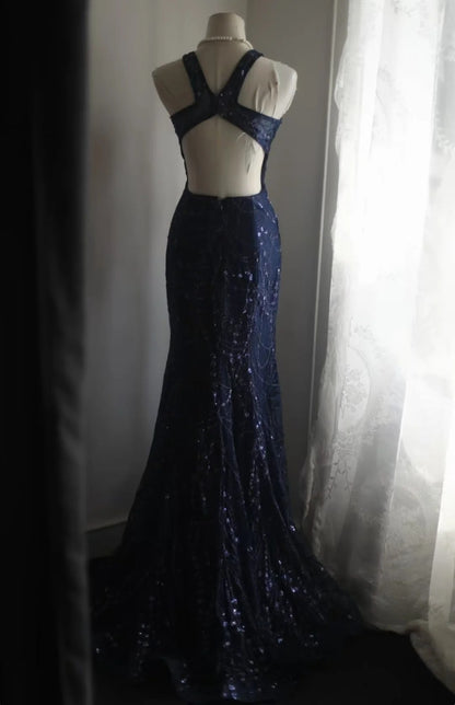 Trägerloses silbernes Vintage-Abendkleid, A-Linie, Geburtstagskleid J9370