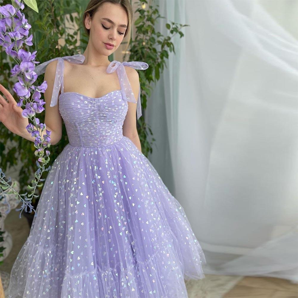 A Line Tulle Prom Dress Cute Homecoming Dress 2053