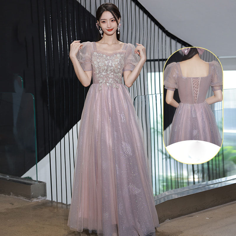 Light Pink Tassel Long Prom Dress A Line Formal Dress Evening Dress 124 JulyProm Light Pink Tassel Long Prom Dress A Line Formal Dress Evening Dress 124 JulyProm