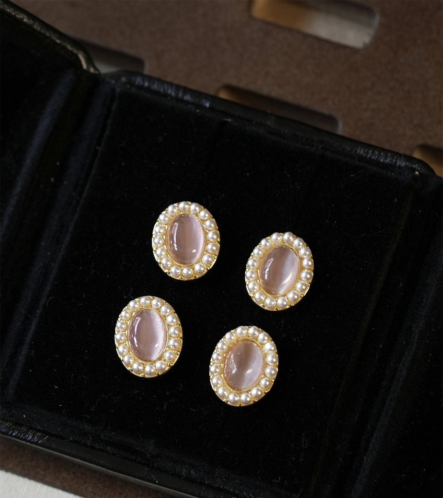 Boucles d'oreilles pendantes en acier inoxydable avec pampilles en pierre naturelle colorée rétro G30