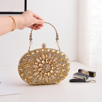 Rhinestone Chain Box Bag Evening Prom Bag 1753