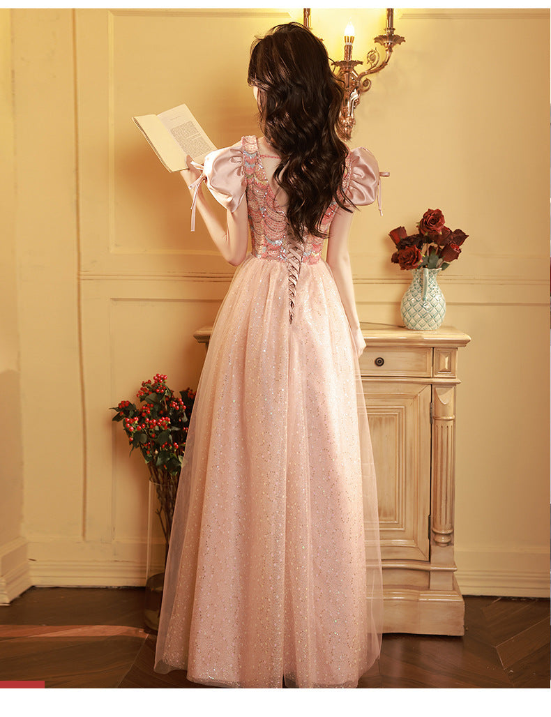 Light Pink Tassel Long Prom Dress A Line Formal Dress Evening Dress 124 JulyProm Light Pink Tassel Long Prom Dress A Line Formal Dress Evening Dress 124 JulyProm