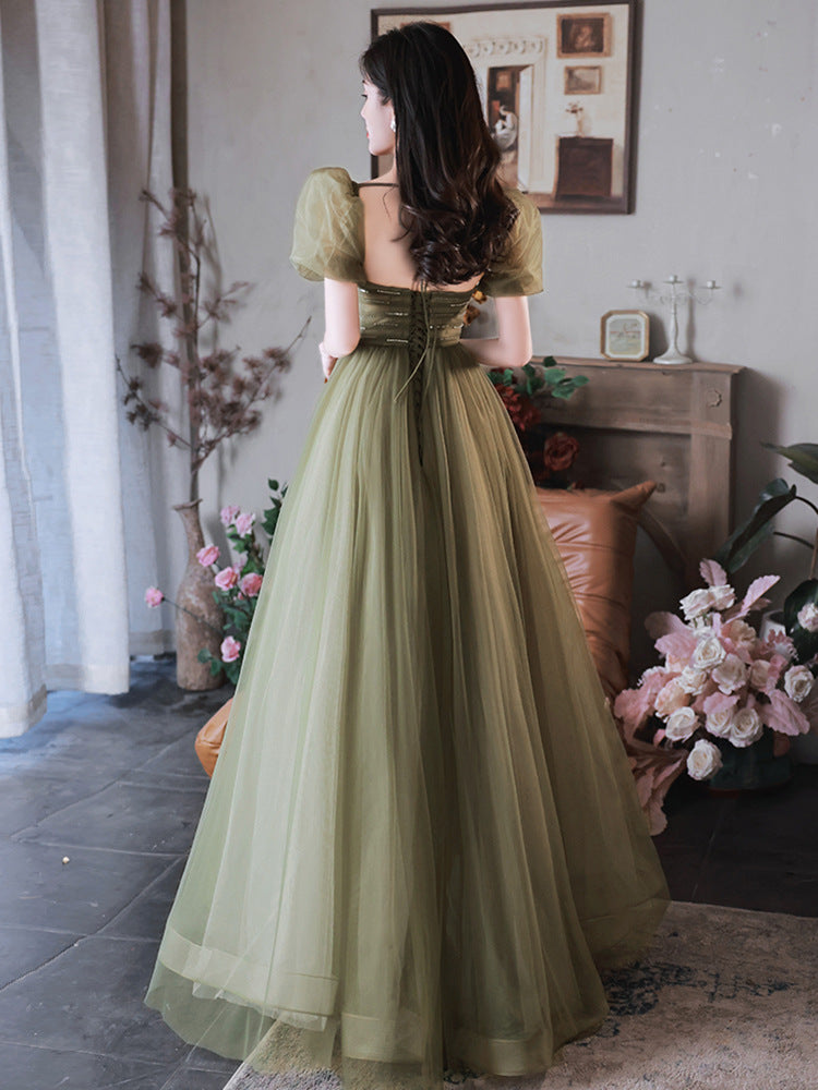 Pink and 2024 green formal gown