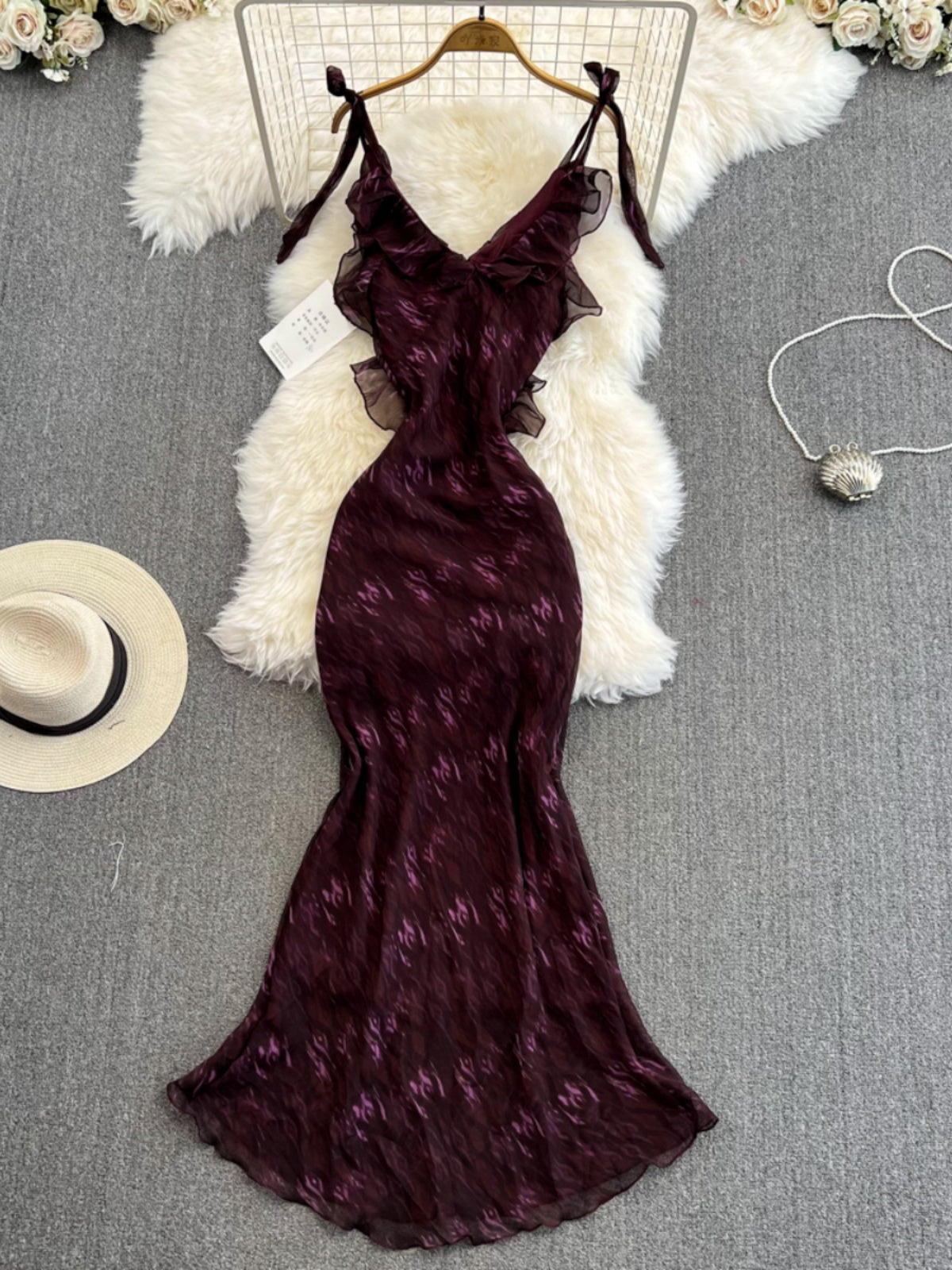 Ruffle  Summer Fairy Dress Mermaid Dress L65