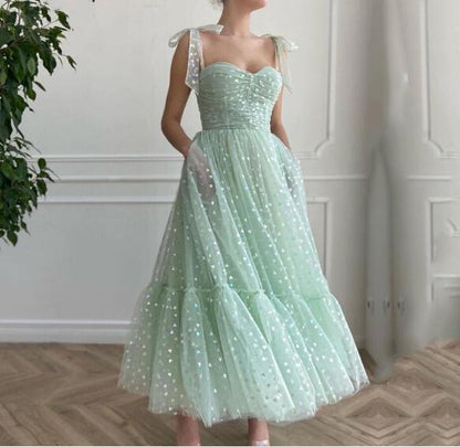 Robe de bal trapèze en tulle, jolie robe de soirée 2053