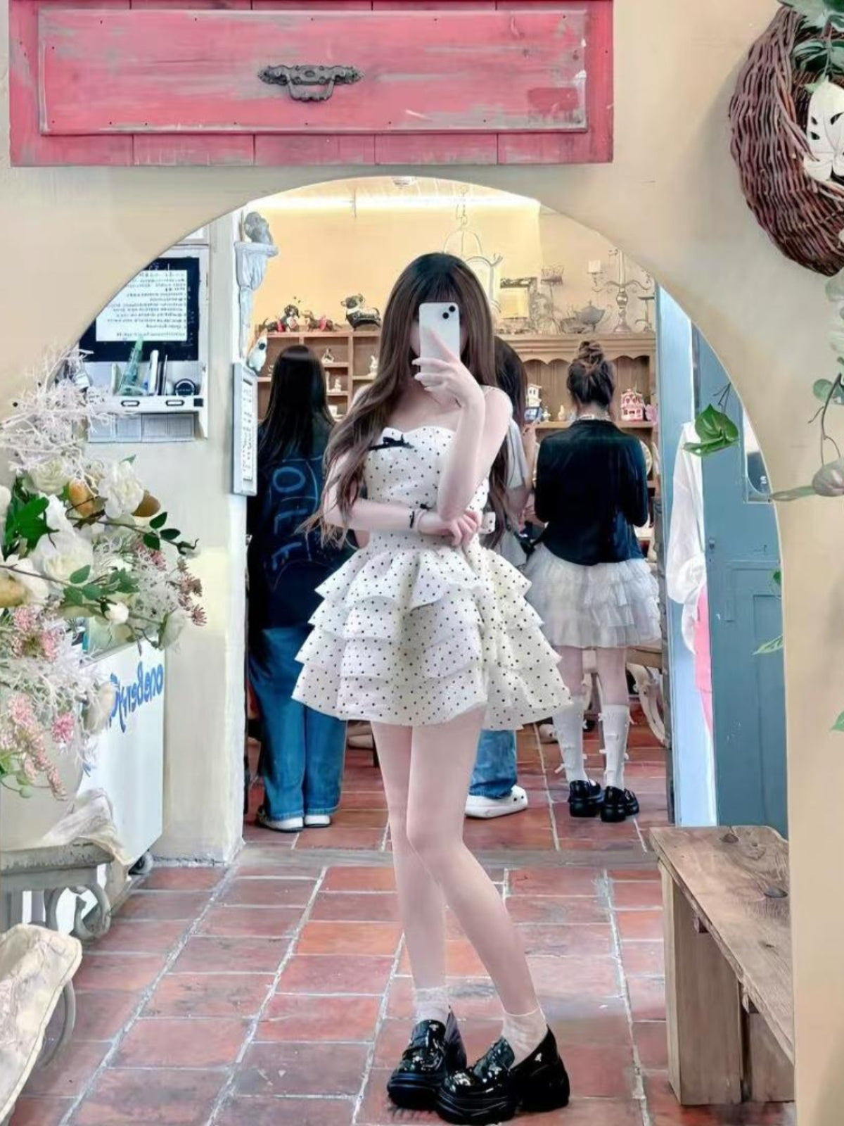 Polka Dot Sweet Puff Short Dress L27