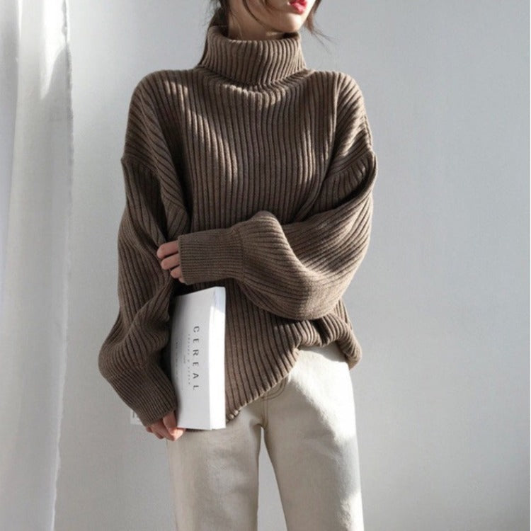 Autumn and Winter Turtleneck Sweater Lazy Casual Long-sleeved Sweater 1730