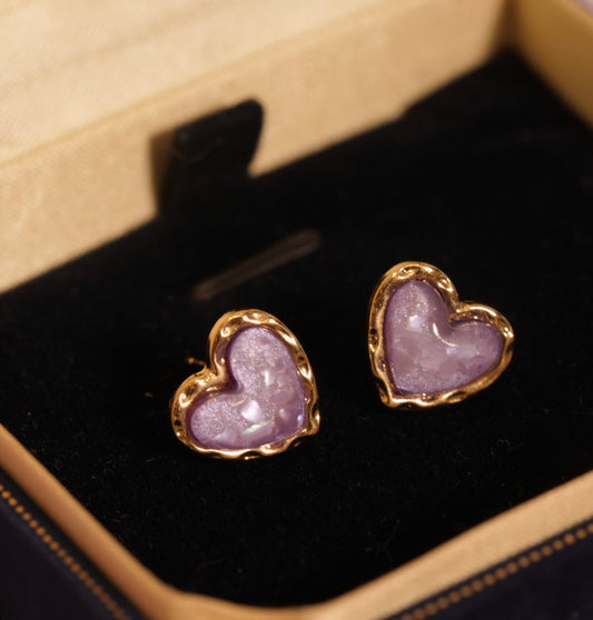 Boucles d'oreilles pendantes en acier inoxydable avec pampilles en pierre naturelle colorée rétro G30