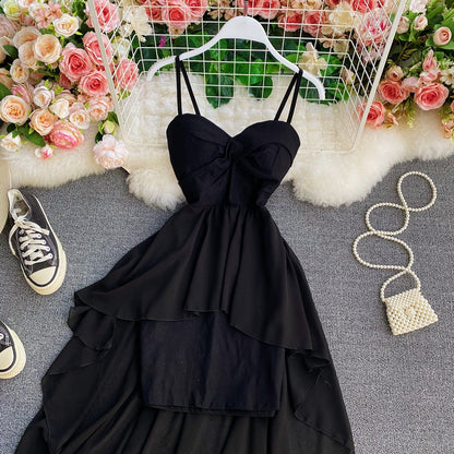 Irregular Tube Top Dress Fairy Maxi Dress L63