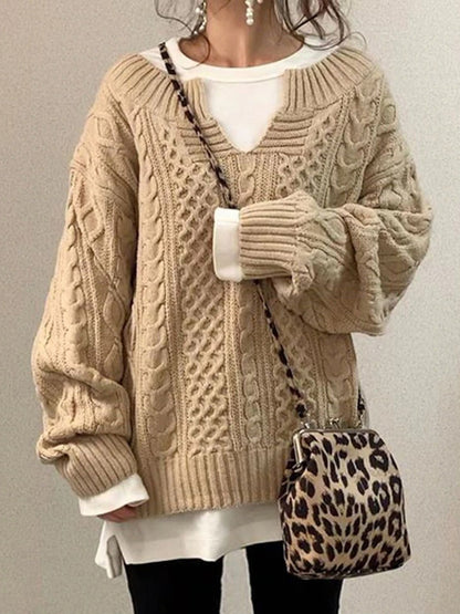 Knitted Linen Sweater Sweater Casual Knitted Sweater Sweater 1956