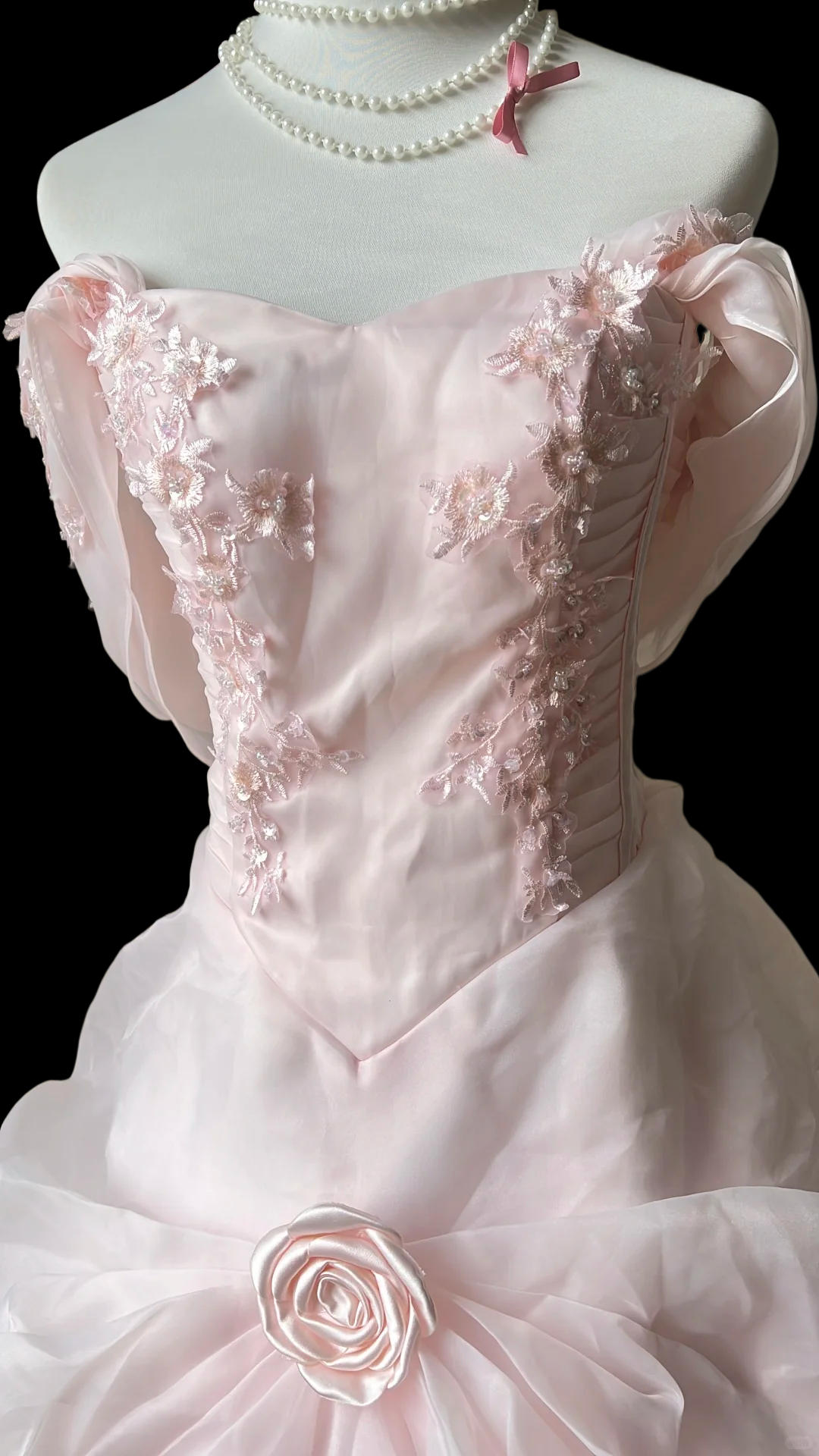 Robe de bal bustier violette en satin avec appliques, robe de soirée formelle J9413