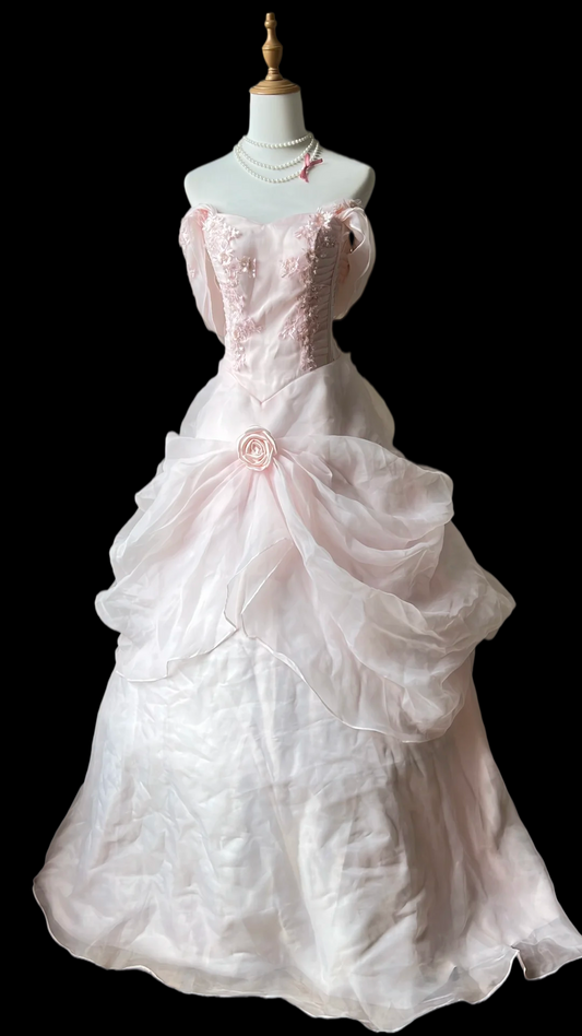 Robe de bal bustier violette en satin avec appliques, robe de soirée formelle J9413