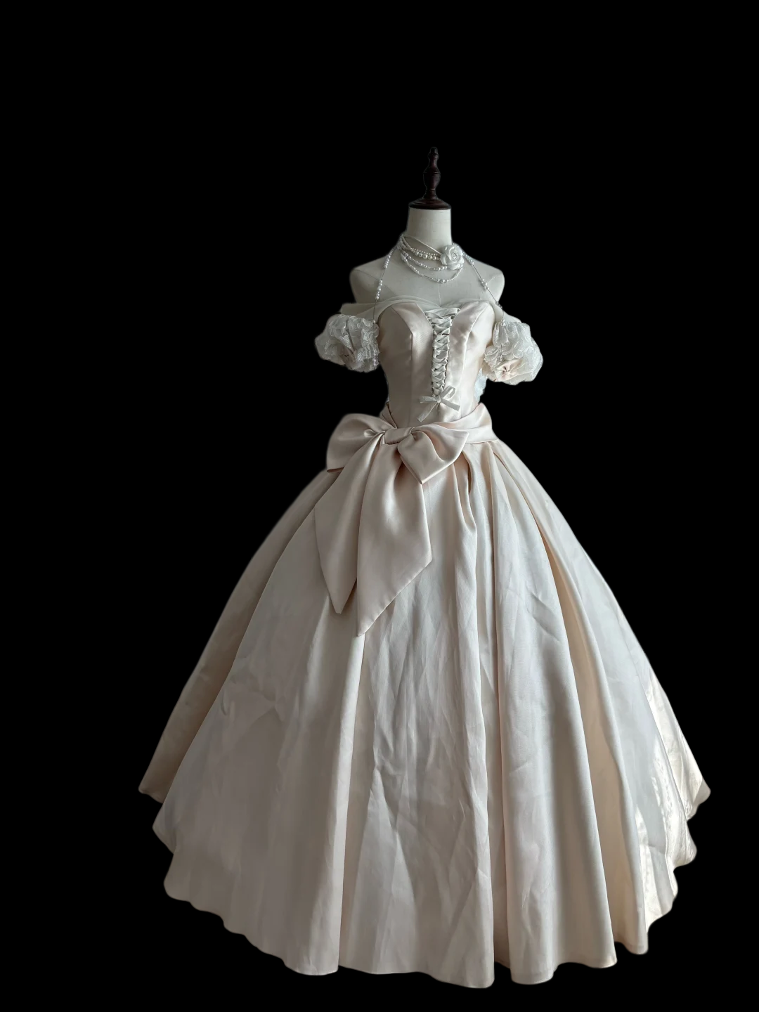 Robe de bal bustier violette en satin avec appliques, robe de soirée formelle J9413