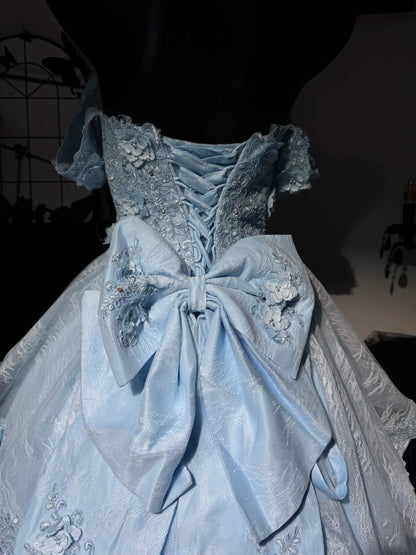 Robe de bal bustier violette en satin avec appliques, robe de soirée formelle J9413