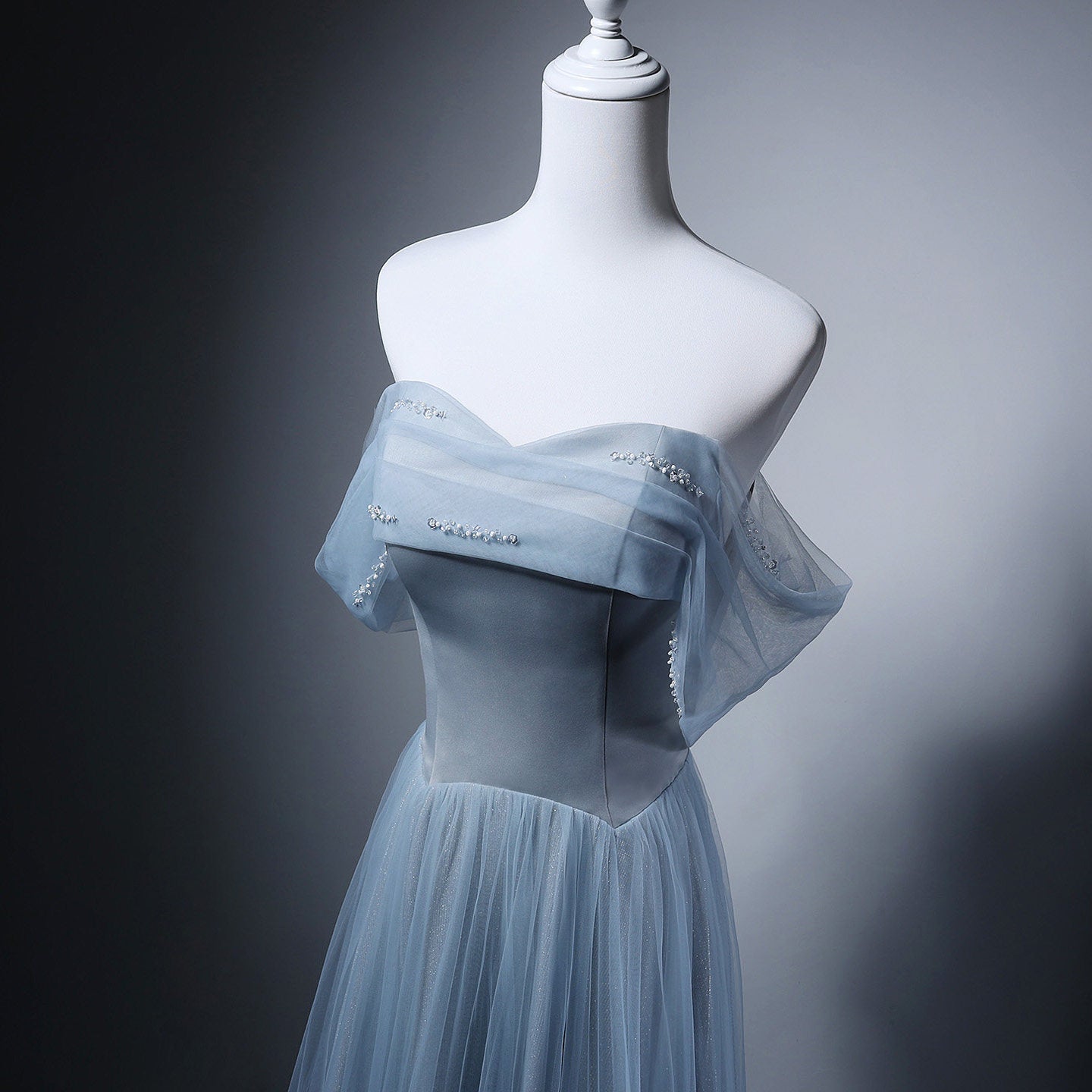 Robe de bal bustier violette en satin avec appliques, robe de soirée formelle J9413