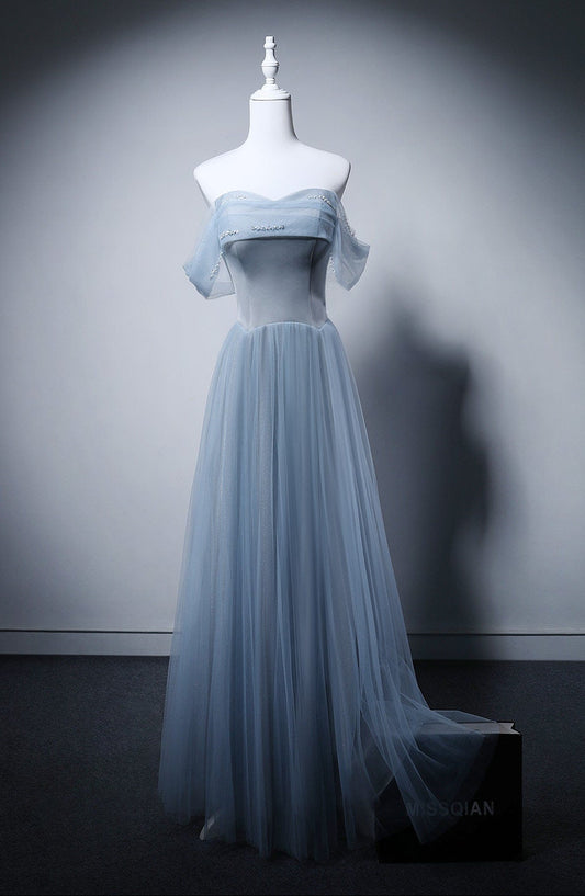 Trägerloses silbernes Vintage-Abendkleid, A-Linie, Geburtstagskleid J9370