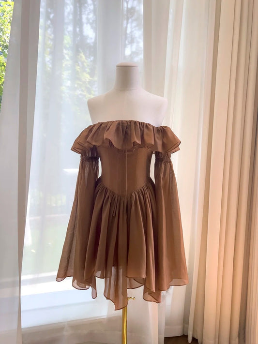 Trägerloses silbernes Vintage-Abendkleid, A-Linie, Geburtstagskleid J9370