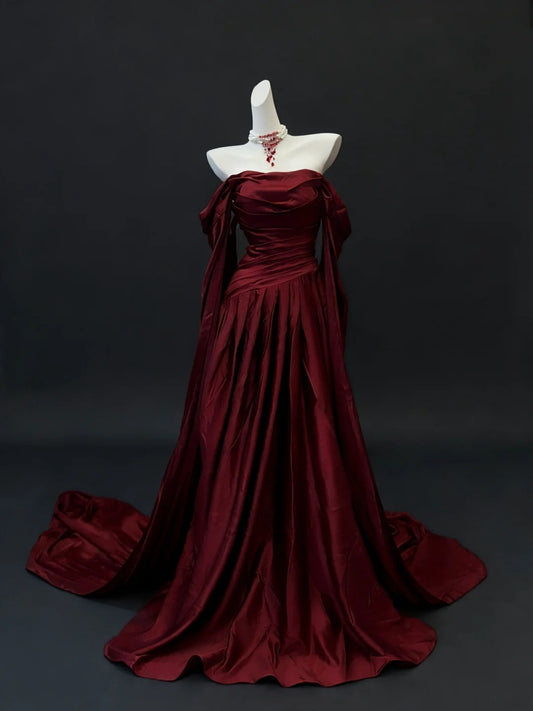 Trägerloses silbernes Vintage-Abendkleid, A-Linie, Geburtstagskleid J9370
