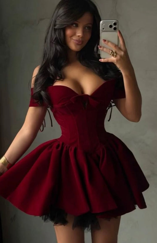 Robe de bal bustier violette en satin avec appliques, robe de soirée formelle J9413
