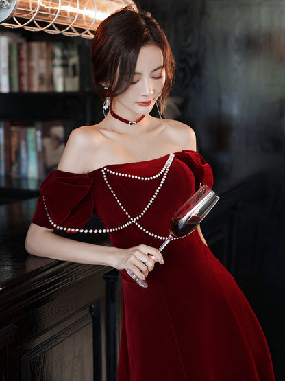 Trägerloses silbernes Vintage-Abendkleid, A-Linie, Geburtstagskleid J9370