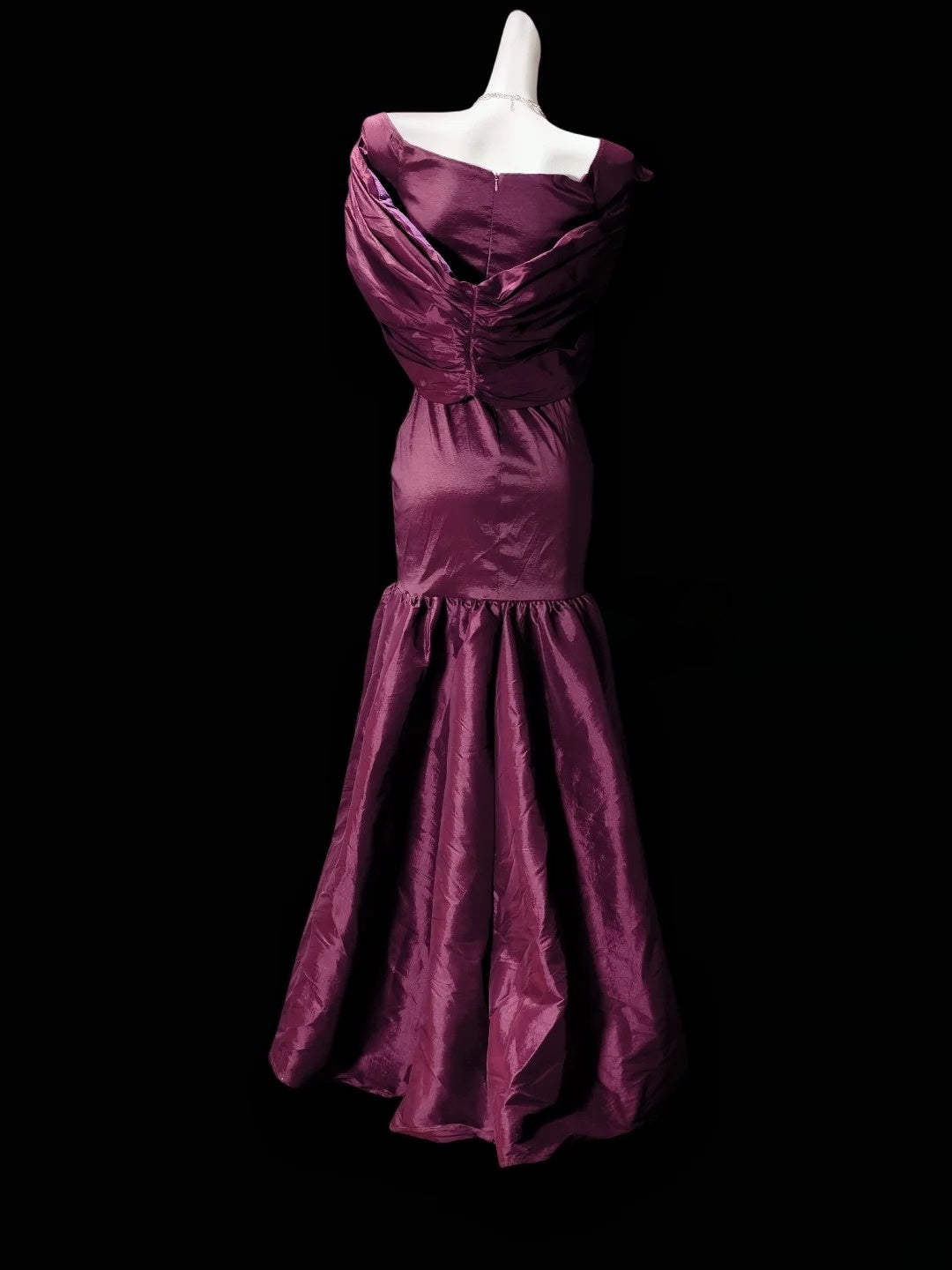 Off The Shoulder Fuchsia Mermaid Formal Prom Dress Wedding Guest Dress  J11826